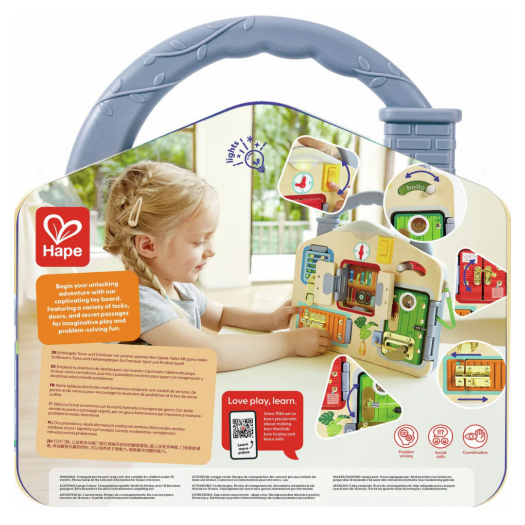 Hape 多功能門鎖學習遊戲板 Lock & Learn Playboard(3-6歲)