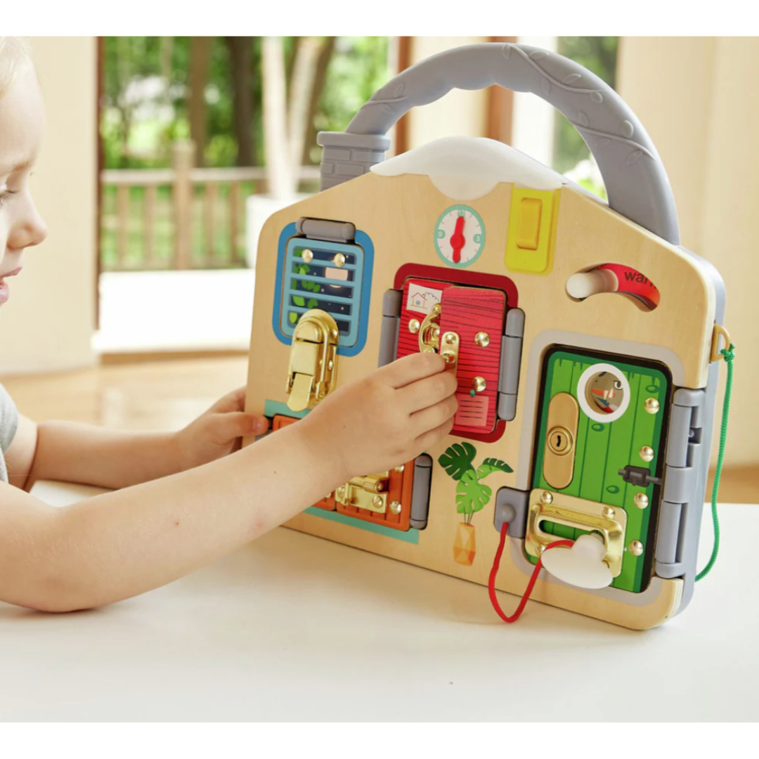 Hape 多功能門鎖學習遊戲板 Lock & Learn Playboard(3-6歲)