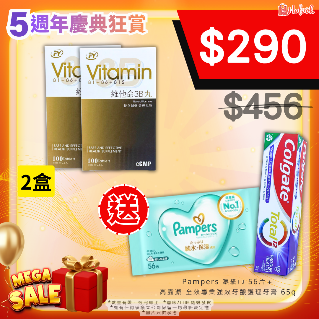 FY 維他命3B丸 100粒