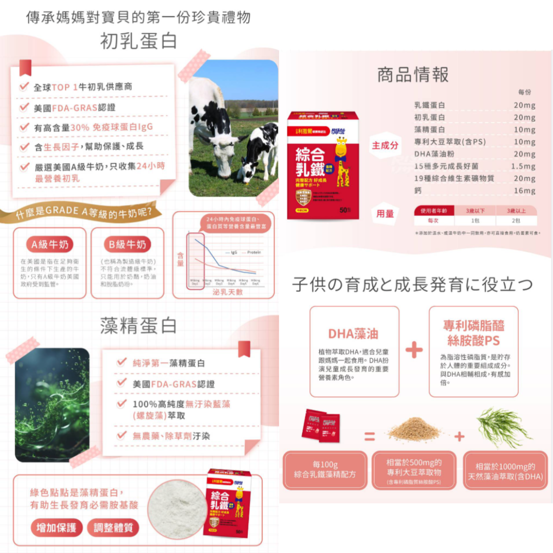 RISAL 小兒利撒爾 綜合乳鐵 50包