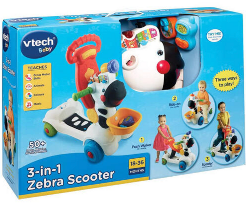 Vtech 3合1斑馬腳踏車 3 In 1 Learning Zebra Scooter🔥送洗衣珠