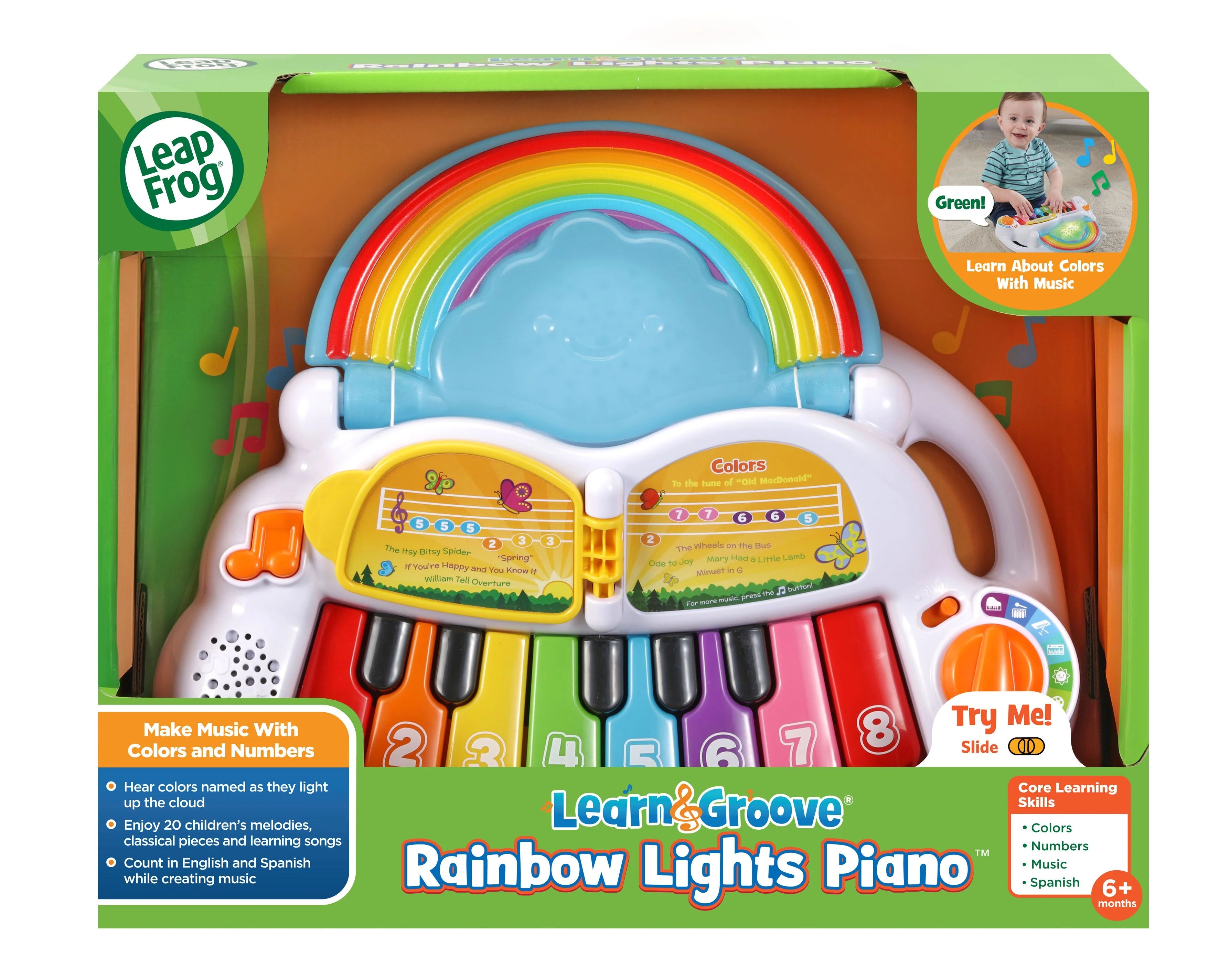 Leapfrog 彩虹聲光小鋼琴 learn & groove rainbow lights piano(6個月以上)