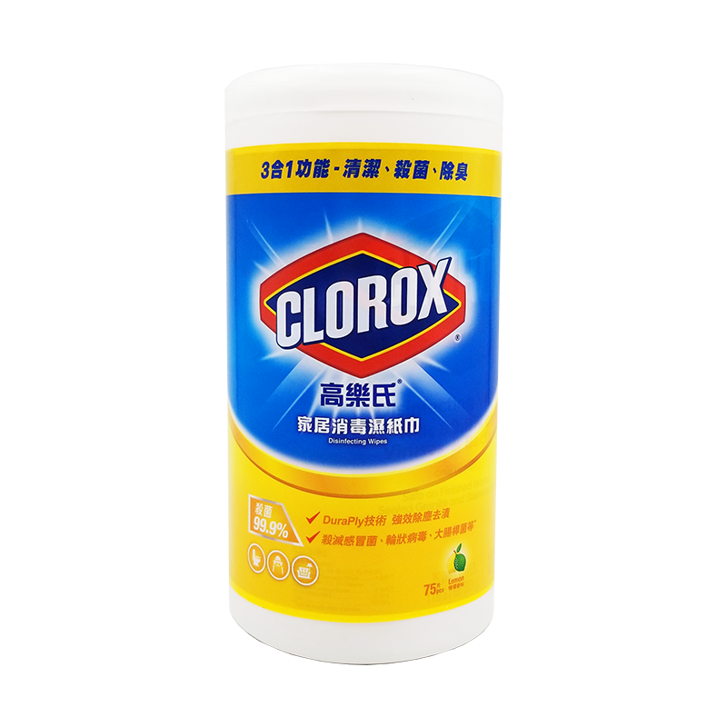 Clorox 高樂氏 家居消毒濕紙巾 檸檬味 75 片