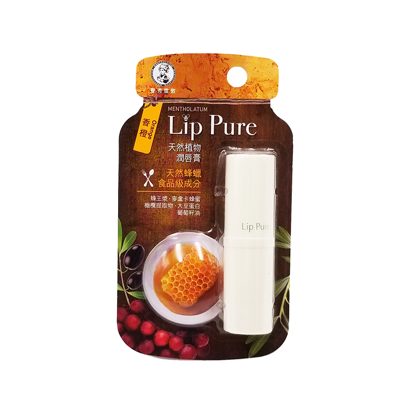 Mentholatum 曼秀雷敦® Lip Pure 天然植物潤唇膏 香橙 4 g