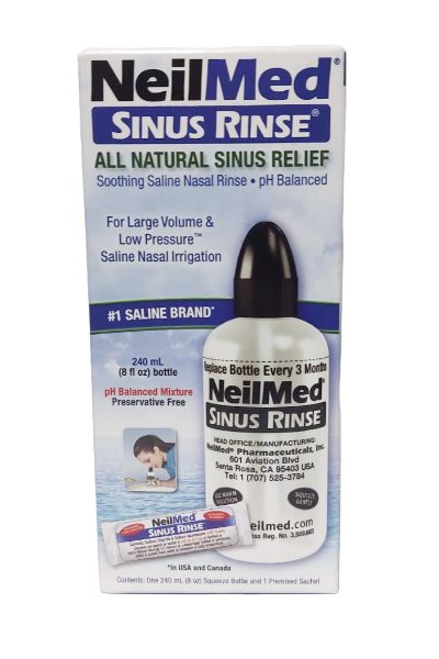 NeilMed 鼻腔清潔瓶 成人用 240ml+鹽粉補充裝 1包