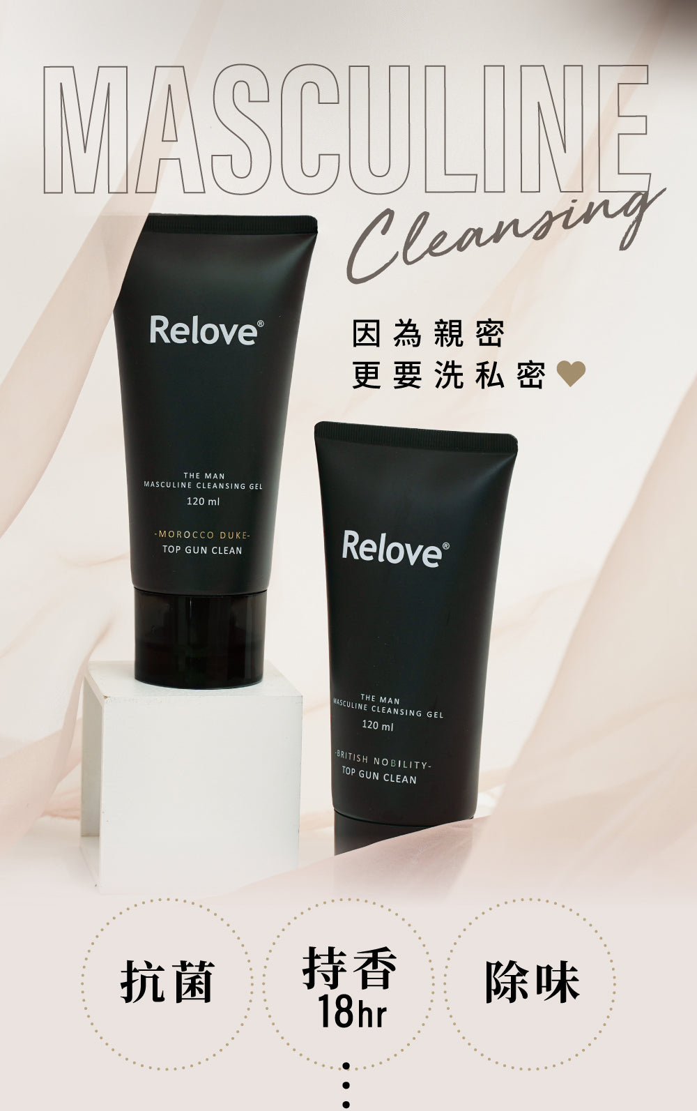 Relove 男性專用私密潔淨凝露 120ml