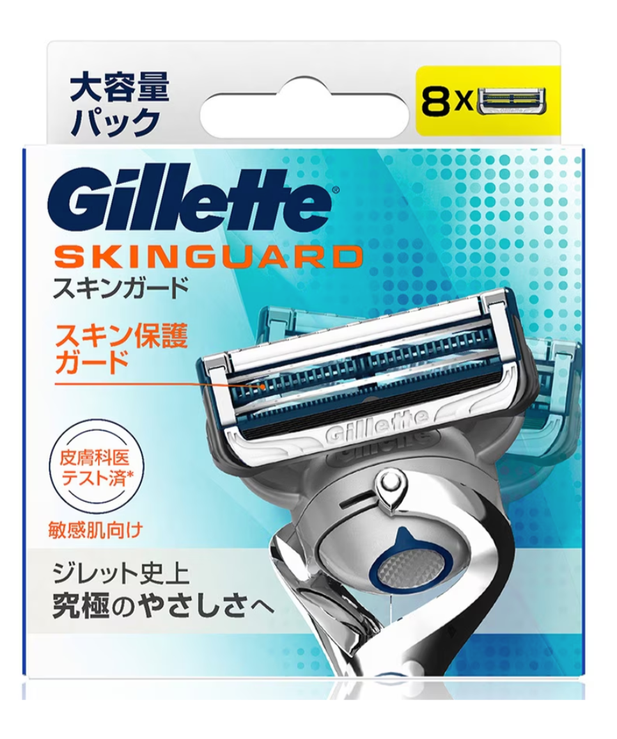 Gillette 吉列 SkinGuard 紳適系列 剃鬚刀頭 8刀頭