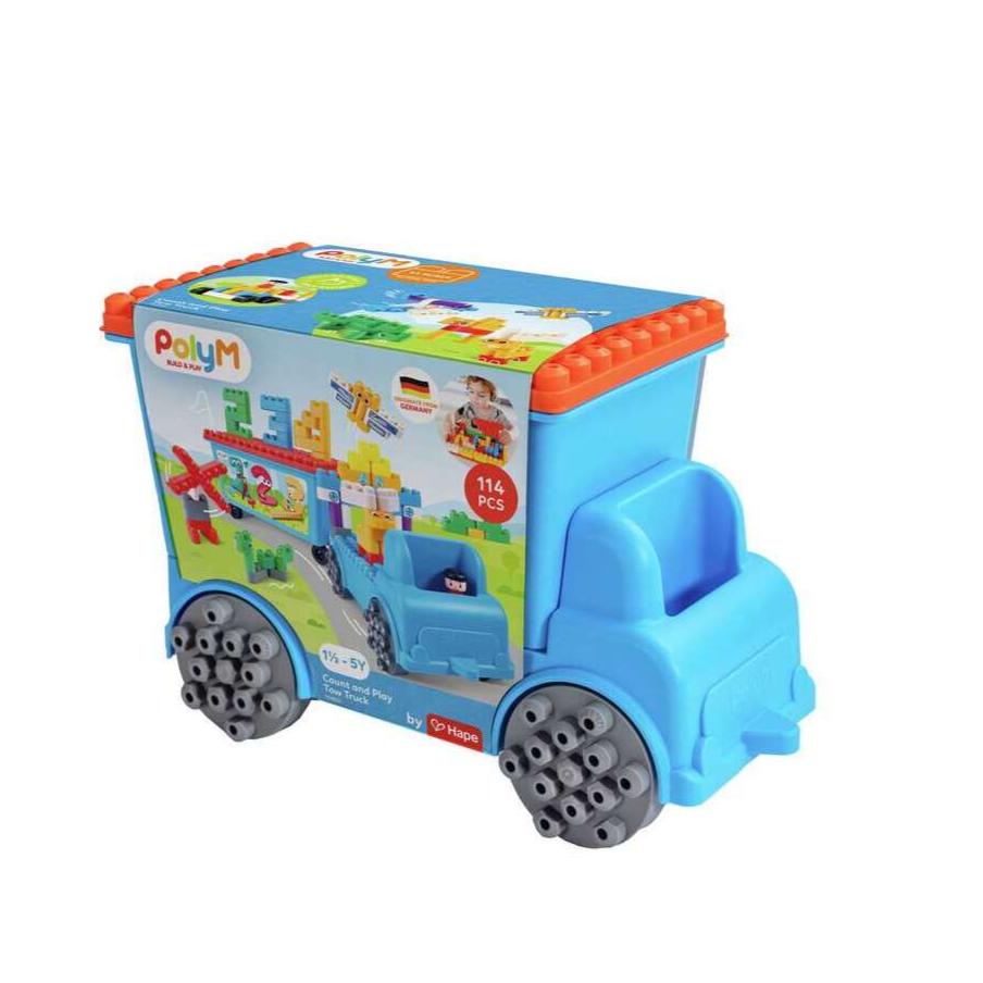 Hape 數字積木拖車 PolyM Count and Play Tow Truck