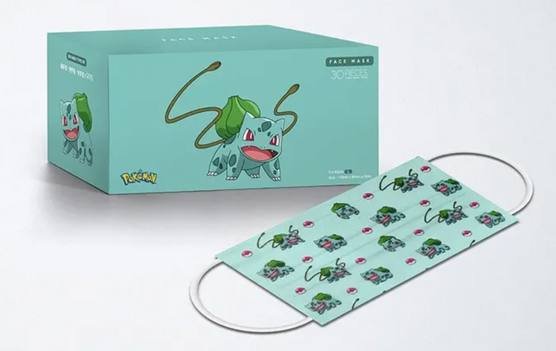 清貨！Pokemon 成人口罩 妙蛙種子 30片獨立包裝