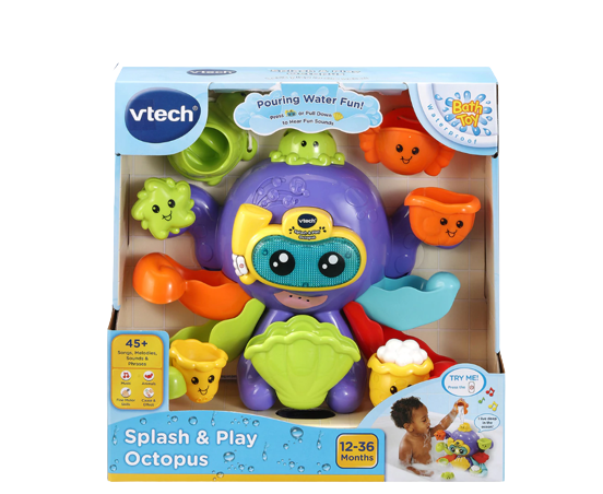 Vtech Splash & Play Octopus 洗澡八爪魚 | Halook 家居個人護理店 - 全香港免運費!無最低消費!