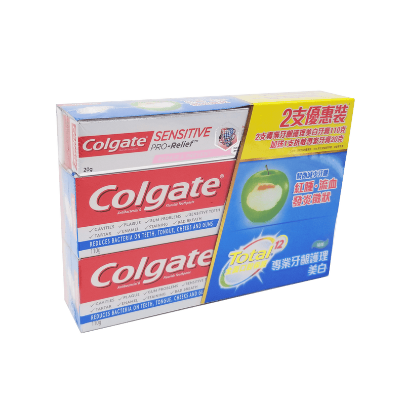 Colgate 高露潔 TOTAL 專業牙齦護理美白牙膏孖裝 附送抗敏專家牙膏 110 g x 2