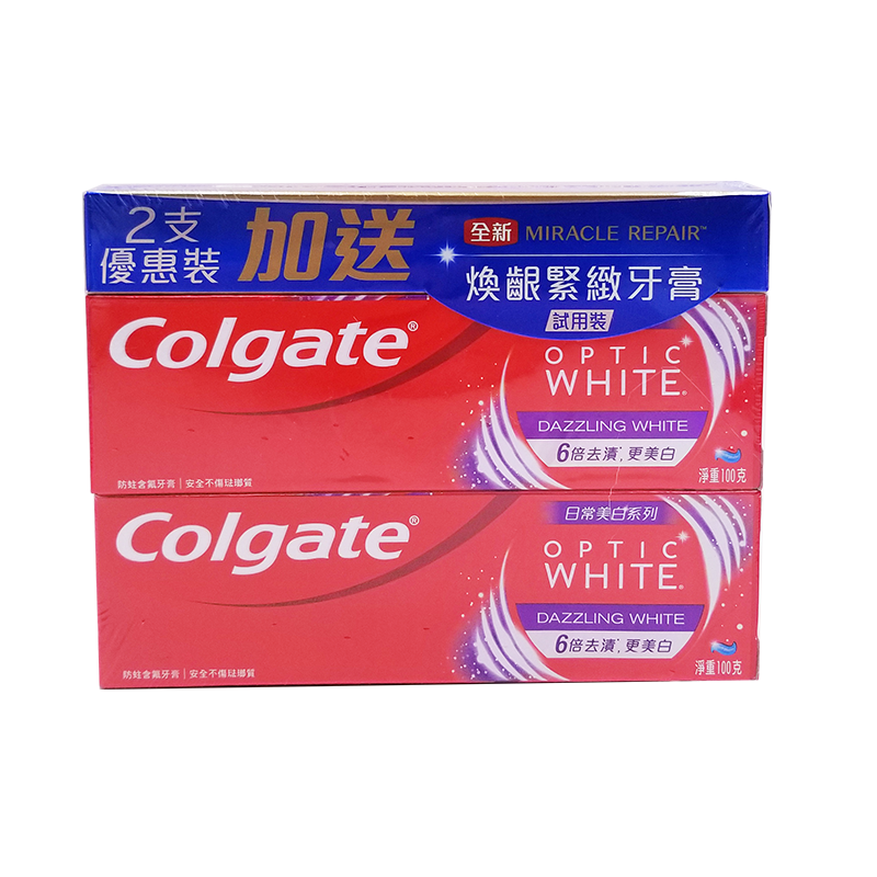 Colgate 高露潔 OPTIC WHITE® 輕悅薄荷牙膏 100 g (2 支裝)
