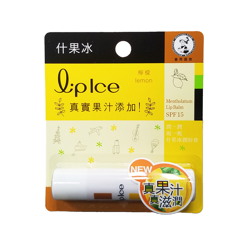 Mentholatum 曼秀雷敦® Liplce 什果冰潤唇膏 檸檬味 3.5 g